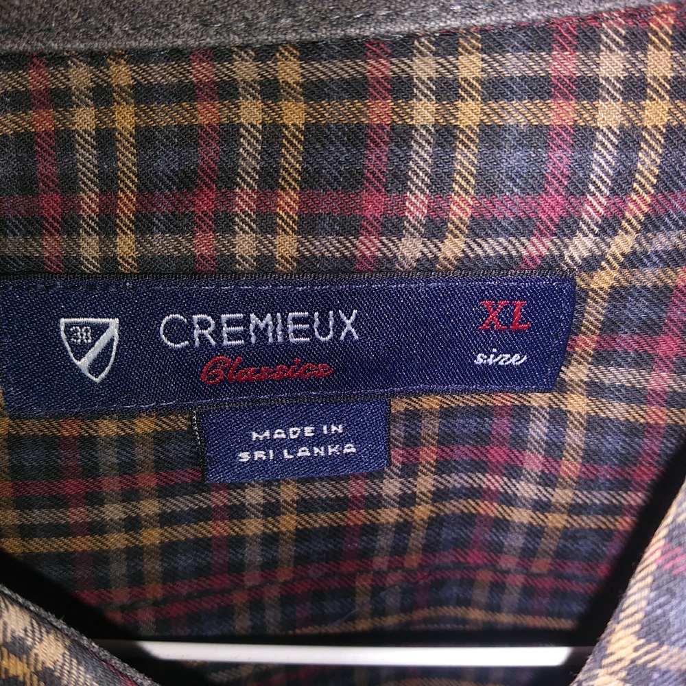 Mens plaid multi color dress shirt